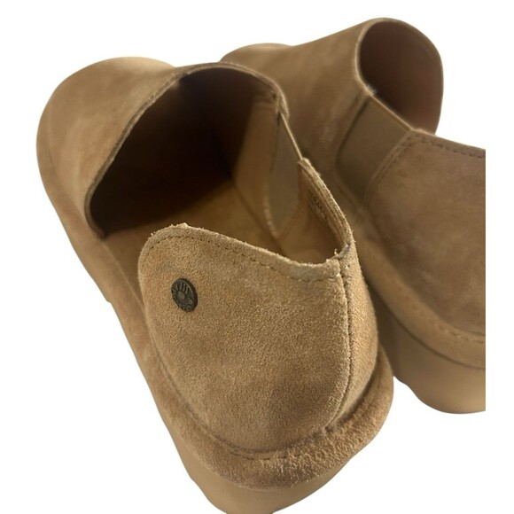 BEARPAW Women's Suede Sail Wedge Tan Cushioned Comfort Sandals Sz 8.5 - Picture 10 of 15